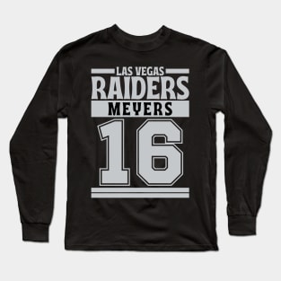 Las Vegas Raiders Meyers 16 Edition 3 Long Sleeve T-Shirt